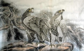 aves águilas chinas Pinturas al óleo